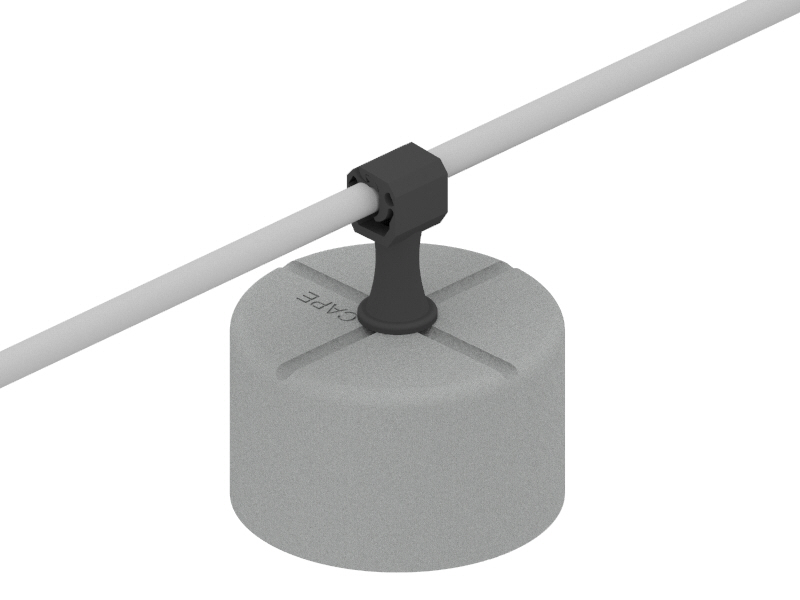 Conductor Holder for Flat Roof for Round Conductor